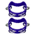 thumbnail image 1 of 2pcs Tambourine, Jingle Bells Wrist Bells Hand Bell Percussion Instruments Musical for Adults Church, Blue, 1 of 5