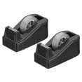 thumbnail image 1 of 2pcs Tape Dispenser Desk, Small Tape Dispenser Cute Desktop Dispenser Holder for Tape Office Desktop, Black, 1 of 6