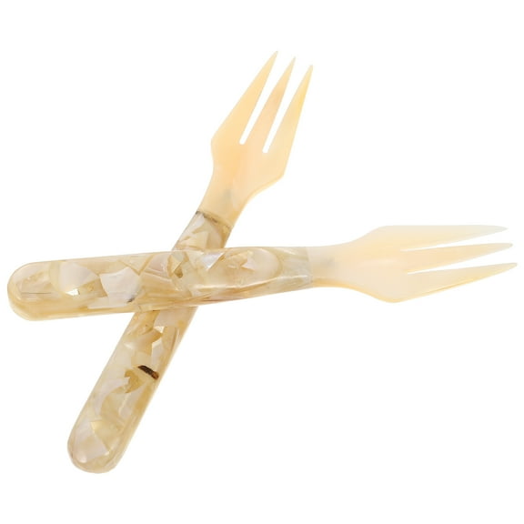 2pcs Tasting Forks Appetizer Small ForksCocktail Salad Fruit Fork Desserts Cake Fork Kitchen Tableware for Party Shell