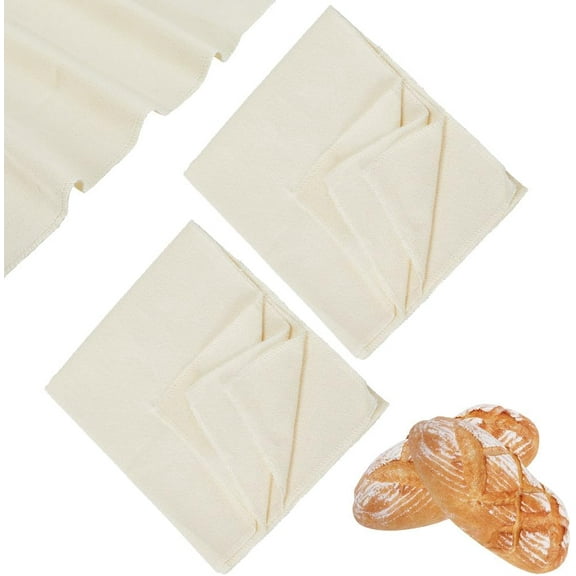 2pcs Tea Towels for Baking Sourdough Bread Linen Cloth Napkin Breathable Tea Towel for Bread Making Proofing Cloth for Bread Baking Sourdough Cotton Breadcloth 17.7229.53 Inch making