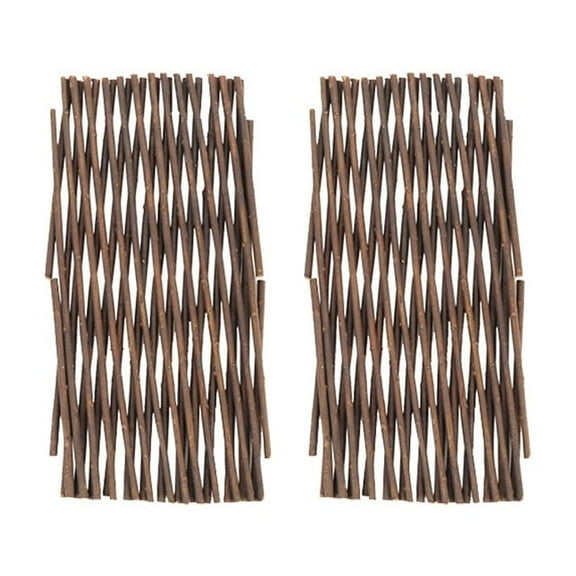 2pcs Telescopic wooden fence courtyard fence plant fence garden decoration