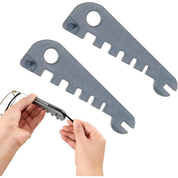 2pcs Temple Arm Bender, Multi Purpose Eyewear Tool Premium -Nose Pad Arm Adjusting Pliers 5-in-1 Optician Tools Temple Arm Repair Accessory for Glasses Simple Eyeglass Repair Kit