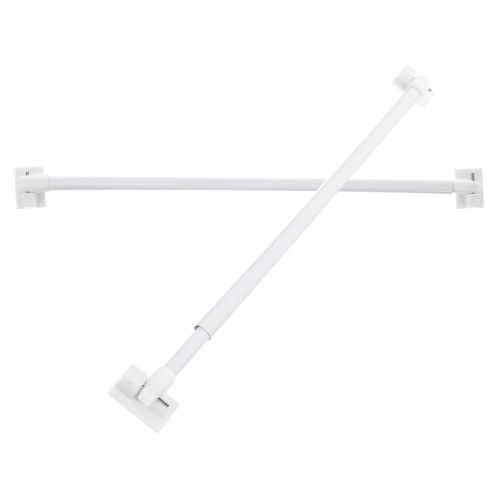 2 Pcs Window Screen Tension Curtain Rod Adjustable Stick Without Drilling Plastic Spring Rods Extendable