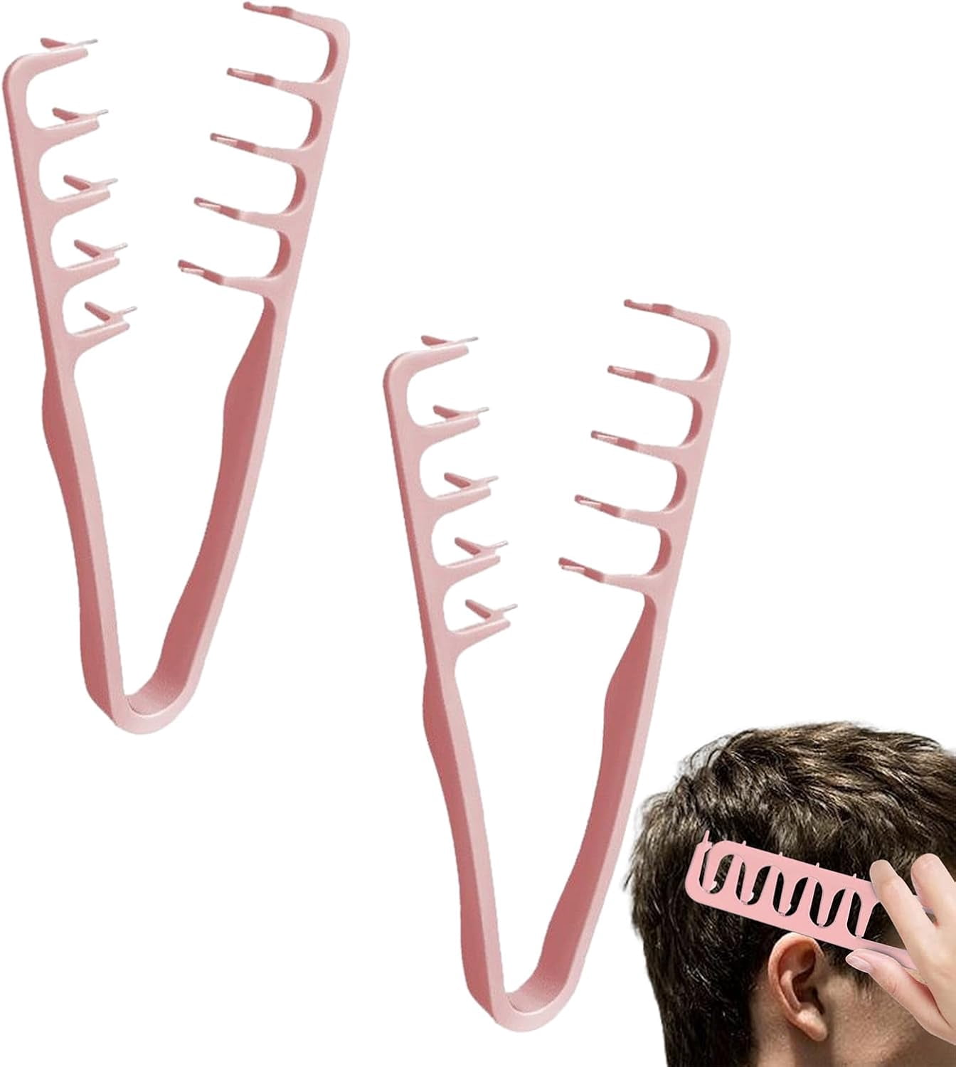 Texturing Comb 2pcs Texture Comb, Men's Wide Tooth Styling Comb Volumizing Combs ...
