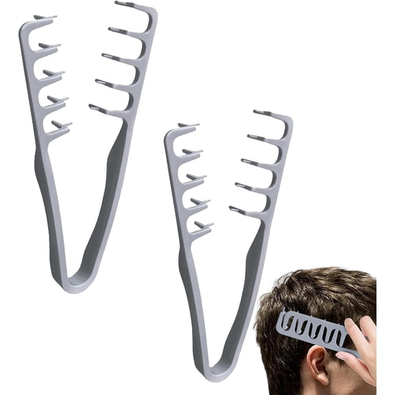 2pcs Texture Comb, Men's Wide Tooth Styling Comb Volumizing Combs, Roots Volume Tool, Grooming Accessory For Cover The Bangs Seam For Most Hair Types Salon & Barber Use,19x9cm