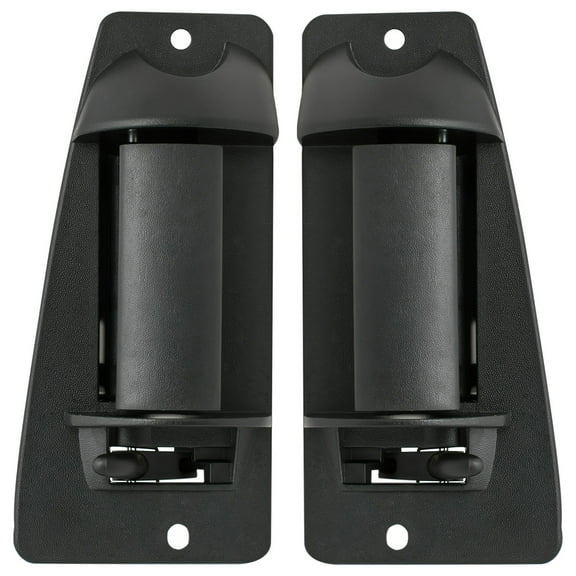 2pcs Textured Black Left+Right Rear 3rd Side Doors Handles Replacement Kit Compatible With 99-06 Chevy Silverado/GMC Sierra 07 Classic Body Extended Cab w/ Half Size Rear Doors