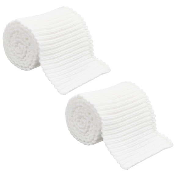 2pcs Thick Knitted Rib Fabric Cuffs Replacement 28.7x2.75 Tubular Rib Knit Fabric for Waistband Wear Cotton Padded Jacket Sportswear