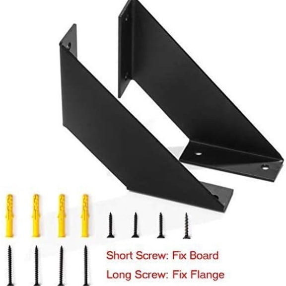 2pcs Thickened wall load-bearing bracket, bracket, partition bracket, storage rack, shelf bracket, flat angle bending15cm
