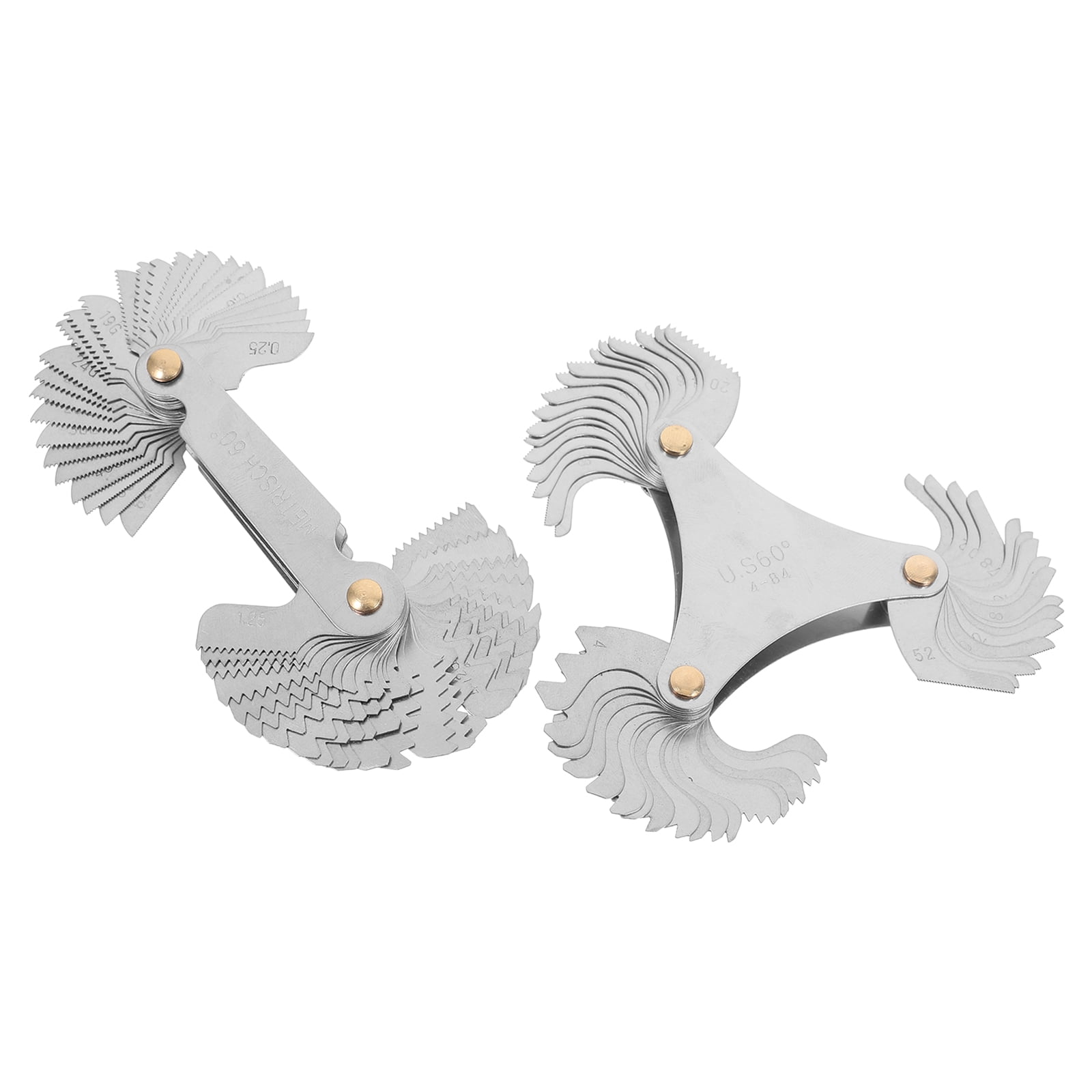 External Thread Calipers 2pcs Thread Gauge Set Pitch Measurement Tools Screw Thread Calipers ...