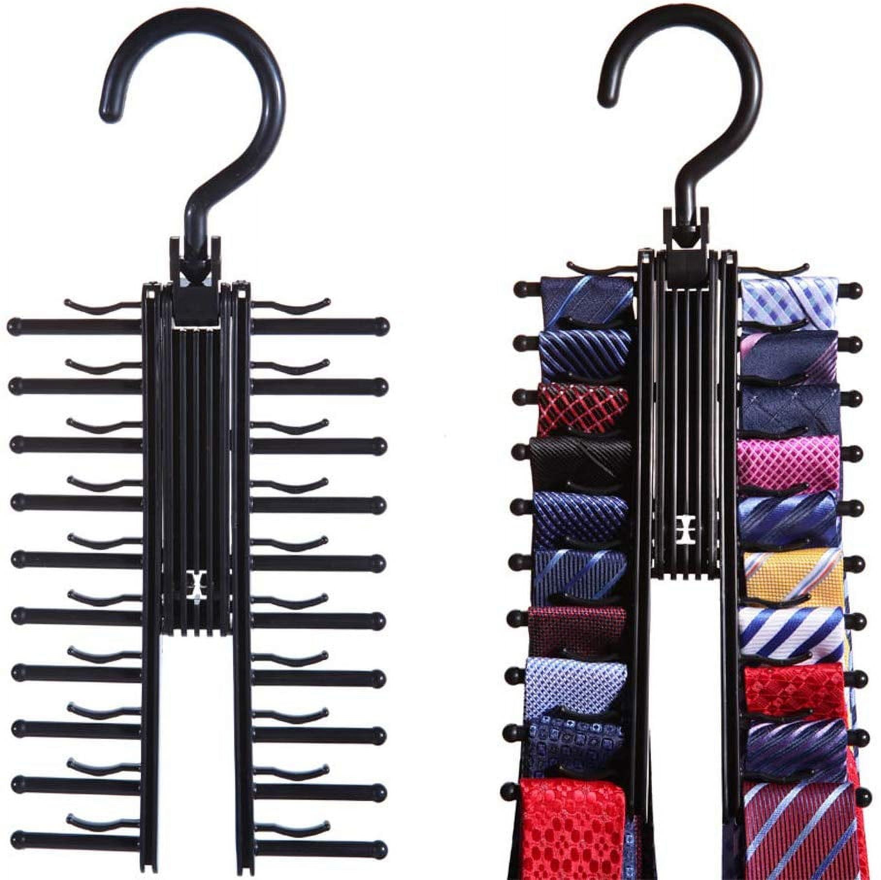 2pcs Tie Rack Holder, Tie&Belt Rack, Necktie Accessories Organizer, 20