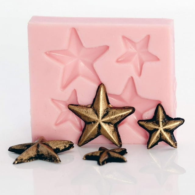 2pcs Tiny Star Mold Food Safe Fondant, Chocolate, Candy, Resin, Polymer