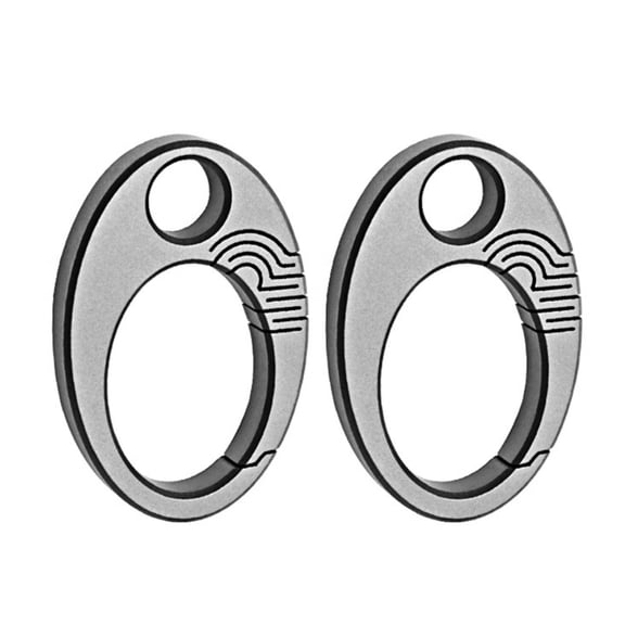 2pcs Titanium Keychain Carabiner Durability Keychain Carabiner Outdoor Keychain for Outdoor Camping and Essentials