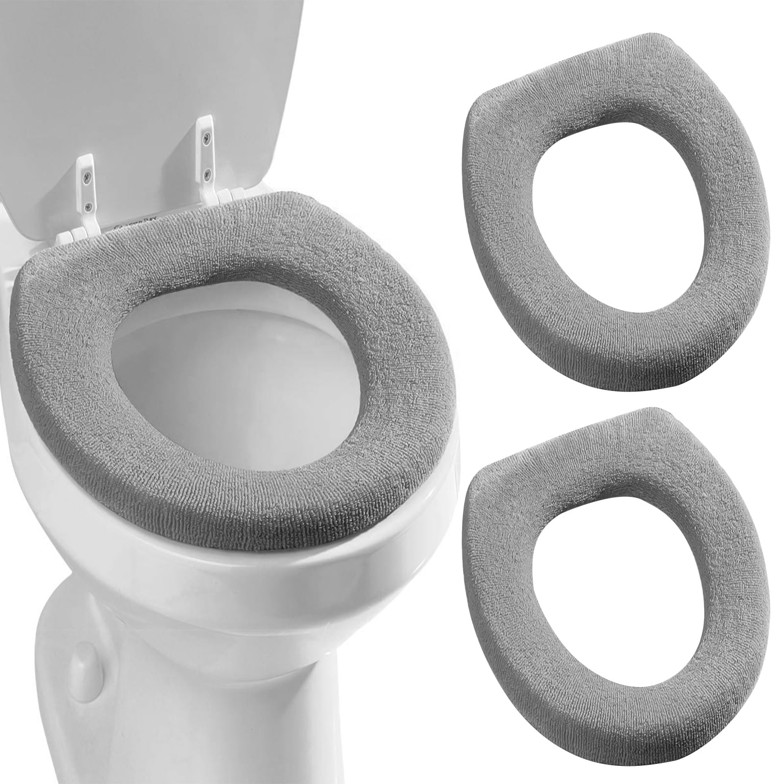 2pcs Toilet Covers Pads, TSV Soft Bathroom Thicker Toilet Seat Cover