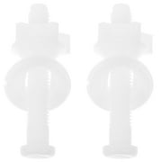 2pcs Toilet Seat Screws with Washers Toilet Seat Fixing Bolts Bathroom Toilet Seat Fittings
