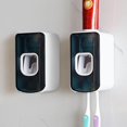 thumbnail image 1 of 2pcs Toothbrush Holder, Toothpaste Dispenser Wall Mount, Toothpaste Squeezer, 1 of 6