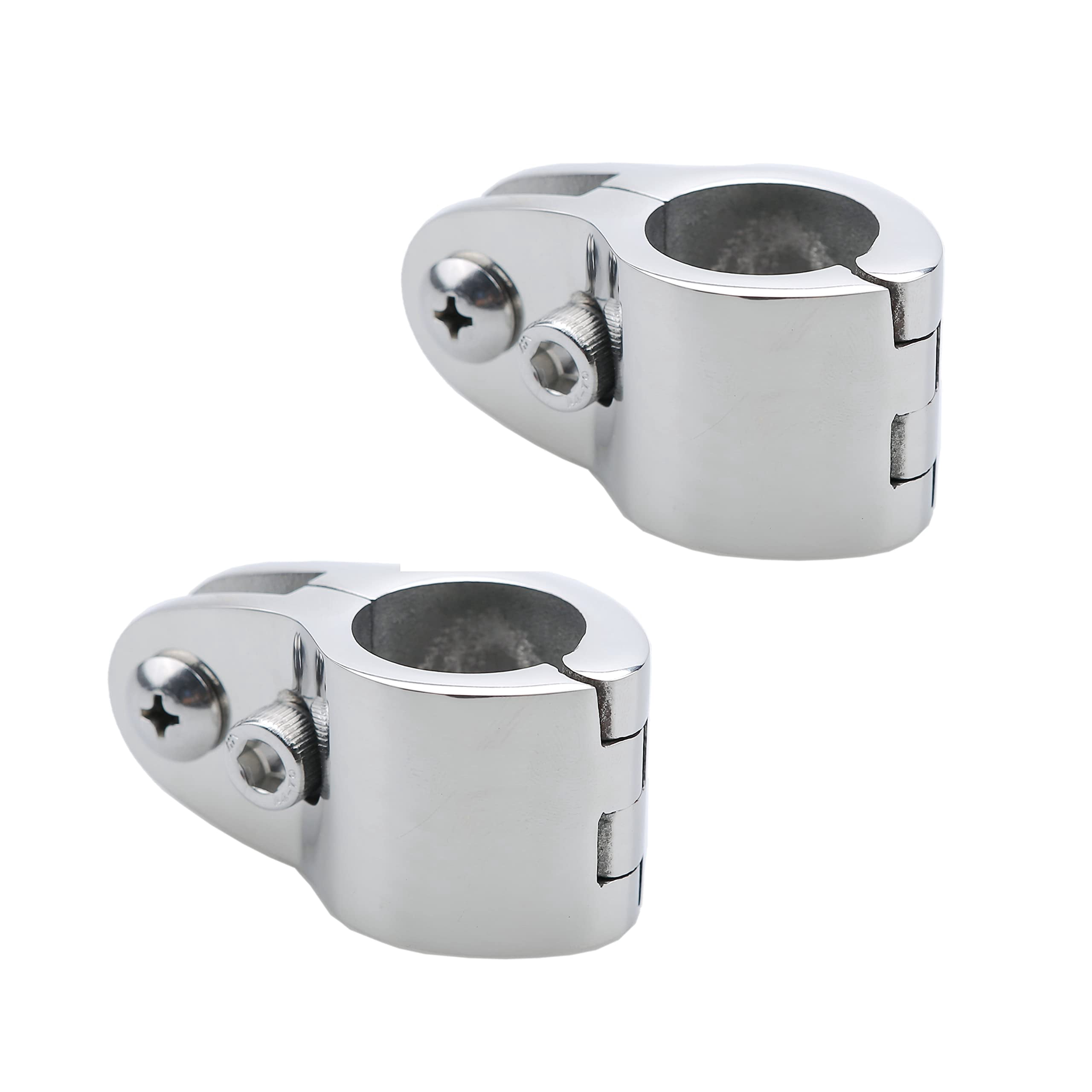 2pcs Top Jaw Slides with Quick Release Pin Round Tubing, Top Hardware, 316 Stainless Steel Marine Hardware Pair （22mm）