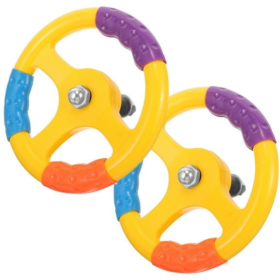 2pcs Toy Steering Wheel Swing Car Steering Wheel Small Simulation Driving Steering Wheel