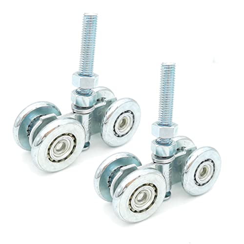 2pcs Track Roller Wheels Heavy Duty Trolley Assembly Silent Rollers Wheel Stable Welded Roller Trolley Used for Heavy Barn or Shed Sliding Doors$$Tools & Hardware Other