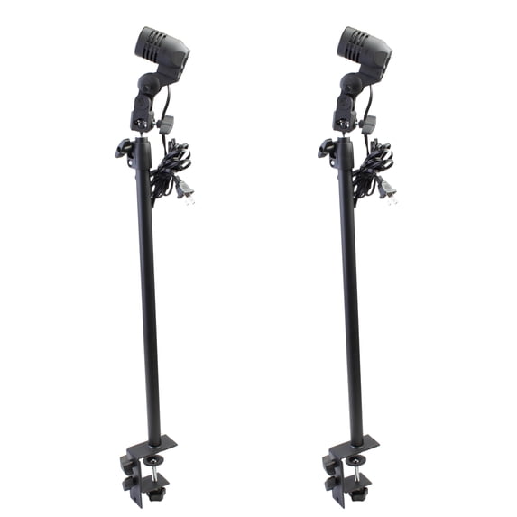 2pcs Trade show light stand with clamp for LED light bulb