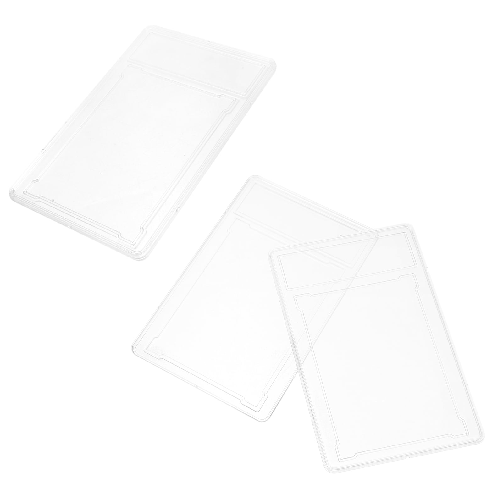 2pcs Trading Card Protector Cases Clear Plastic Baseball Card Holders Game Card Protectors