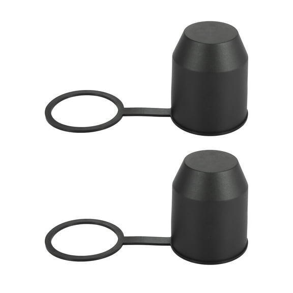 2pcs Trailer Hitch Ball Cap Protector with Hook Waterproof 55mm ID Black for Car Truck RV Boat