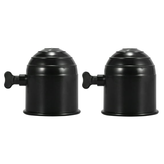 2pcs Trailer Hitch Ball Cap Protector with Knob Waterproof 50mm ID Black for Car Truck RV Boat