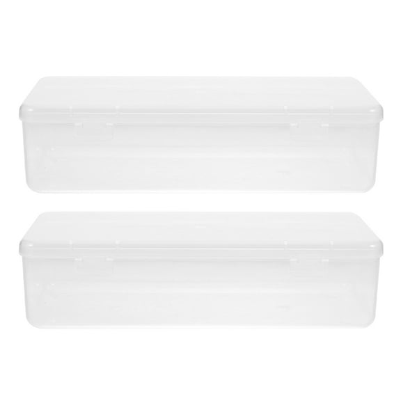 2pcs Transparent Cheese Storage Box with Lid Cheese Keeper for Fridge Food Organizer Food Storage Container Kitchen Accessory