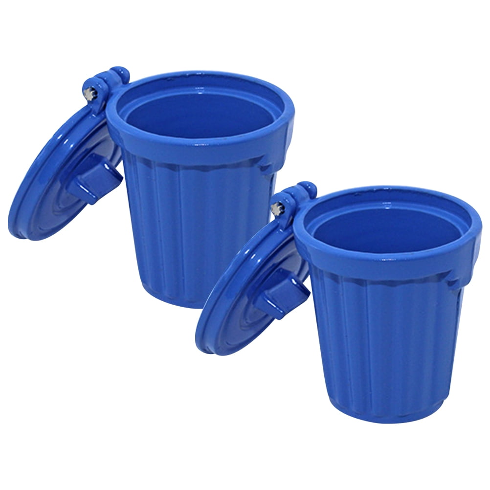 Leifggao 2pcs Mini Waste Container Miniature Trash Can Doll House