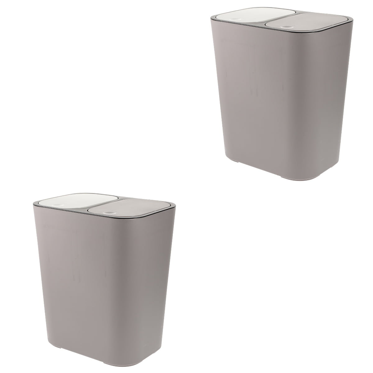 2pcs Trash Can Trash Barrel Dual Compartment Garbage Can Trash Bin for