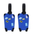 thumbnail image 1 of HOOWIFFY Luggage Tags Blue for Airport Use Write Name and Address 2Pcs, 1 of 4