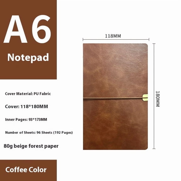 2pcs Travel Journal | PU Leather Journal Notebook | Diary Journal Coffee color+brown Binder 6 Ring, PU Vegan Leather Cover