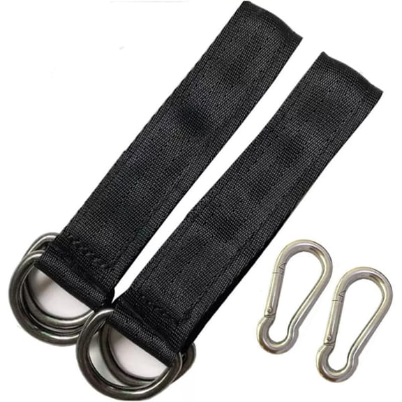 2pcs Tree Swing Straps Hanging Straps Swing Accessories Hanging Kit for 25cm Tree Swing Heavy Duty Hanging Straps with 2 Carabiners