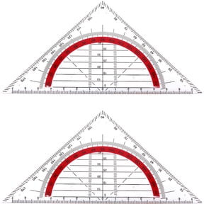 2pcs Triangle Ruler Square Set 90mm 45 Degrees Plastic Stationery,for Architectors Students Office Designers Painting Drafting Math Geometry Drawing Quilting Sewing Woodworking