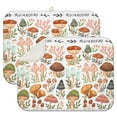 thumbnail image 1 of 2pcs Trippy Botanical Mushroom Dish Drying Mat Thick 3-Layer Heat Resistant Microfiber Sink Pad, 1 of 4