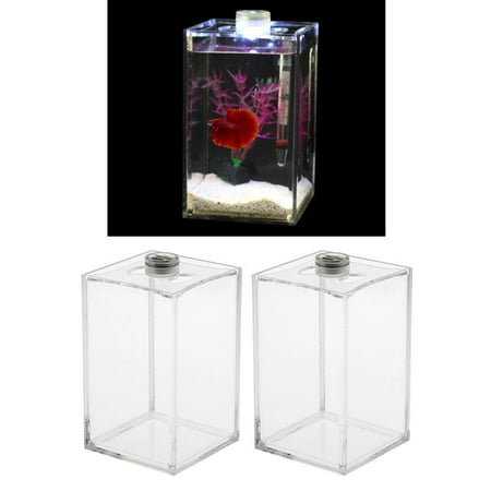 2pcs Tropical Fish Cylinder Bowl Container