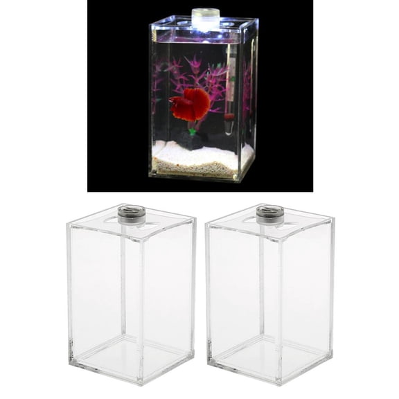 2pcs Tropical Fish Cylinder Bowl Container
