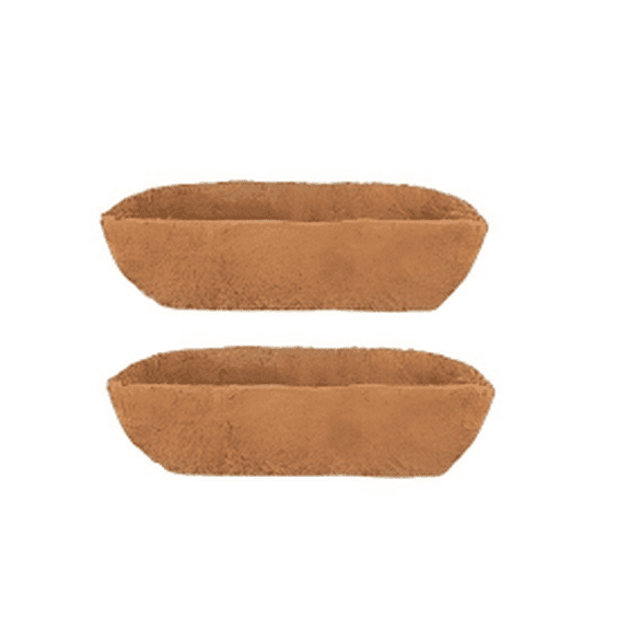2pcs Trough Coco Liner 24 inch Wall Planter Replaceable Coco Liner for Window Box, Fence Flower Baskets