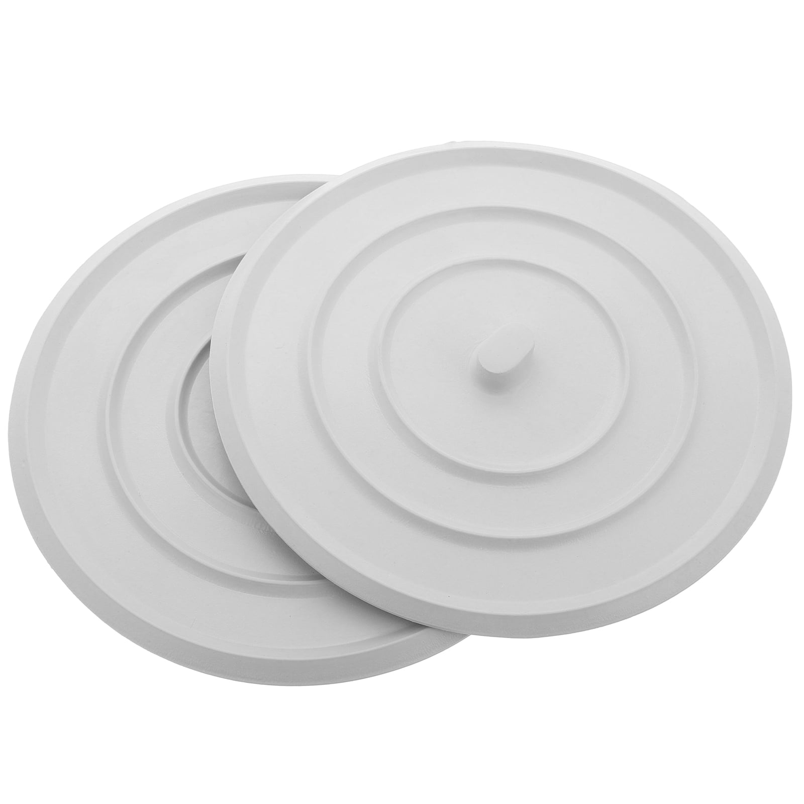 2pcs Tub Stopper Rubber Sink Stopper Large Drain Stopper Flat Round Bathtub Drain Cover Hair Catcher Bathtub Plug for Kitchen Bathroom