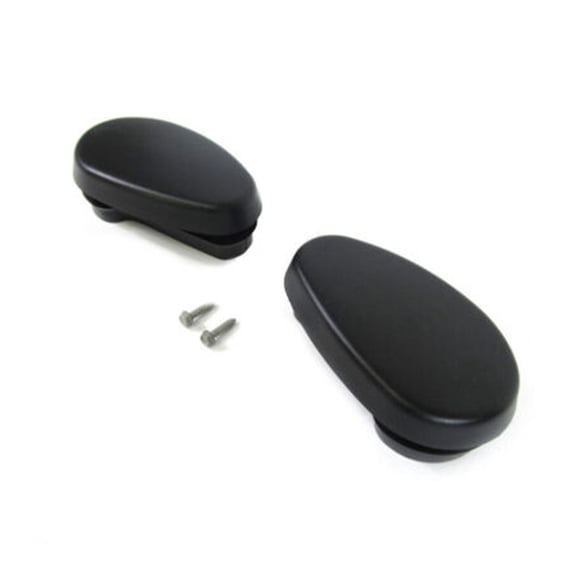 2pcs Tubular Side Steps End Cap Kit Black For 2009-2017 Dodge Ram 1500 2500 3500