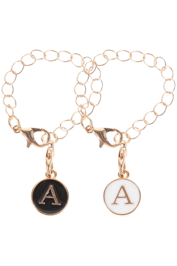 2pcs Tumbler Cup Handle Letter Charms Exquisite Alloy Hanging Charms Chain Pendant for Tumbler Bag Purse