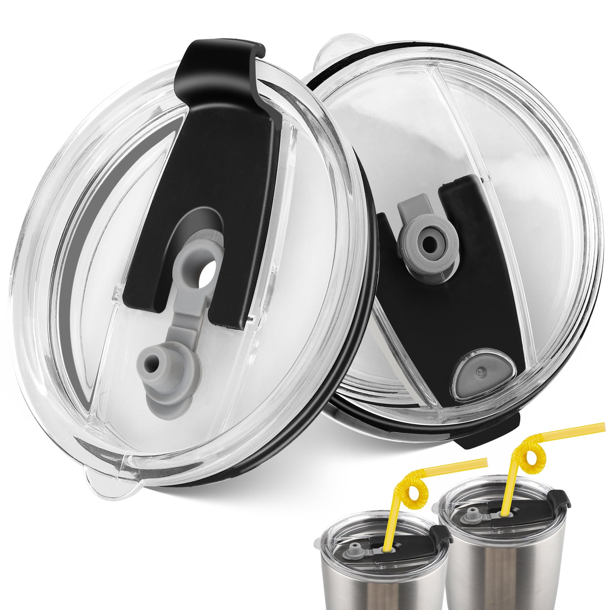 2pcs Tumbler Replacement Lids Fit for 30oz YETI Rambler, Ozark Trail, and Old Style Rtic Cup