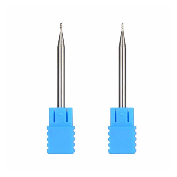 2pcs Tungsten Steel End Mills 3 Flute Flattened Head Milling Cutters Carbide End Mills HRC45 Suitable for Aluminum