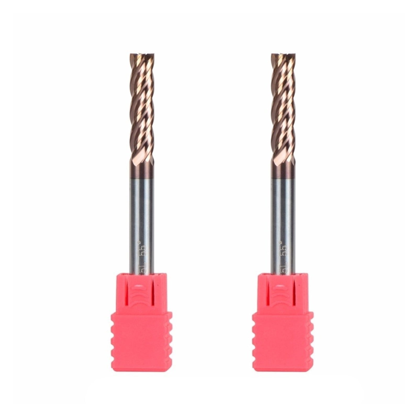 2pcs Tungsten Steel End Mills SC/SCX D6-6-75 Carbide End Mills 4 Flute Flattened Head CNC Milling Cutters