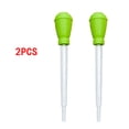 thumbnail image 1 of 2pcs Turkey Baster, Classic Baster with Clear Tube, BPA Free Cooking Syringe, Oil Suction Tube, 11 Inch Bulb Basters with Measuring Lines, Basting Perfect for Cooking , Tender Meat (Green), 1 of 7