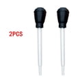 thumbnail image 1 of 2pcs Turkey Baster, Classic Baster with Clear Tube, BPA Free Cooking Syringe, Oil Suction Tube, 11 Inch Bulb Basters with Measuring Lines, Basting Perfect for Cooking, Tender Meat (Black), 1 of 7