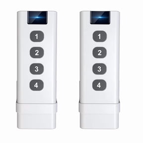 2pcs Tuya ZigBee Control Devices Smart Wireless Scene Switch 4 Key Remote Portable Remote Controls for Home Smart Life,2 * Remote Controls,White