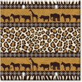 2pcs Two Gang Blank Switch Plate Cover African Theme Animals Prints (Made in USA)