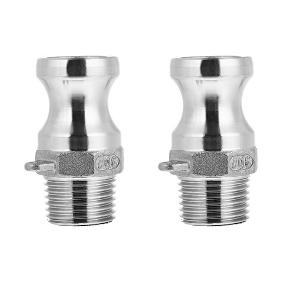 MOKKHNB Camlock Fittings Adapter Silver Stainless Steel 2Pcs