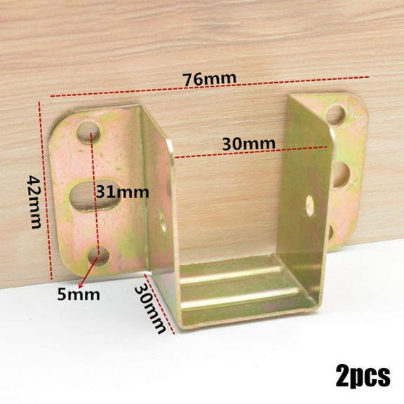 2pcs U Shaped Bed Connecting Connector Brackets Corner Brace For Wood Furniture Fixings Components Center Support 20/30/40mm