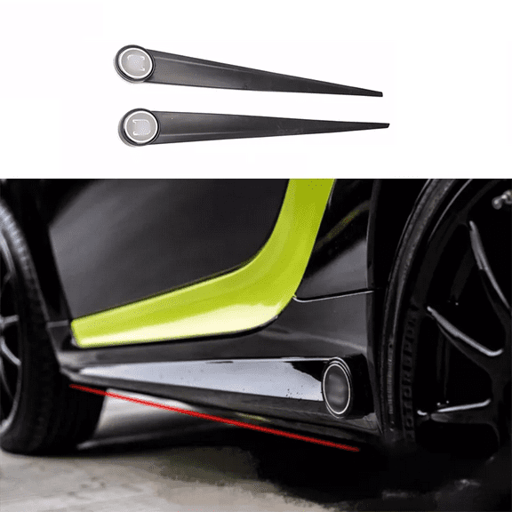 2pcs UNPAINTED Side Skirt Trim Panel Body Kit for Smart Fortwo W451 2009-2014Needs sanding and painting